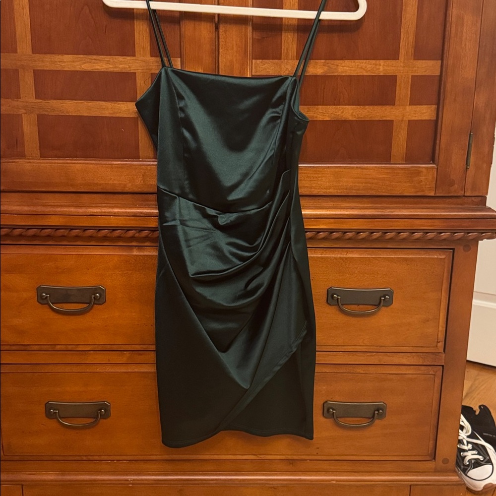 Windsor Deep Green Satin dress